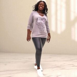 NEW TORRID BARBIE PLUS SIZE SUPER SOFT CHOKER LONG SLEEVE TEE.